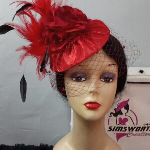 Red Fascinator for sale in Lagos ,Nigeria for 30,000 Naira